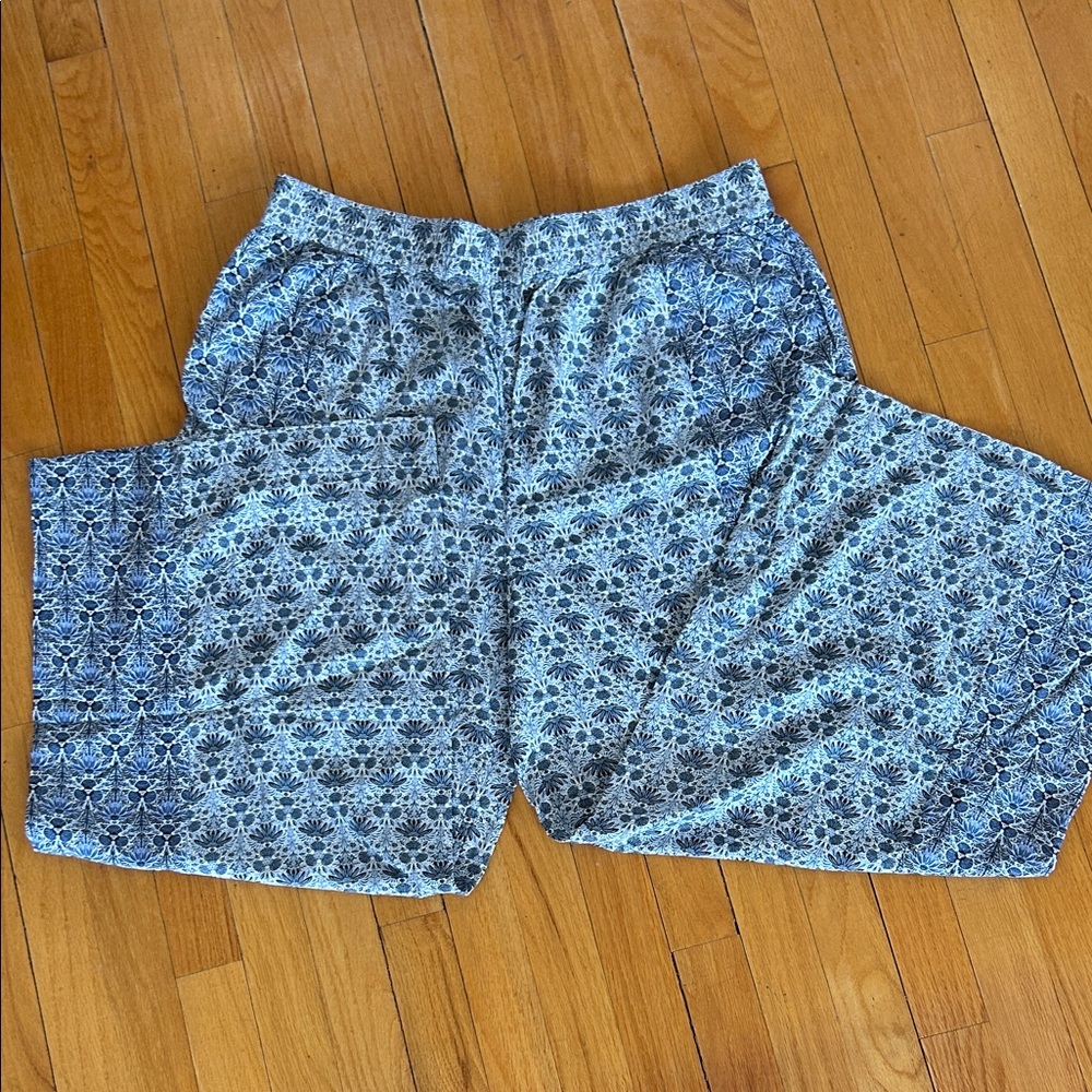 Fat Face Blue Floral Pants